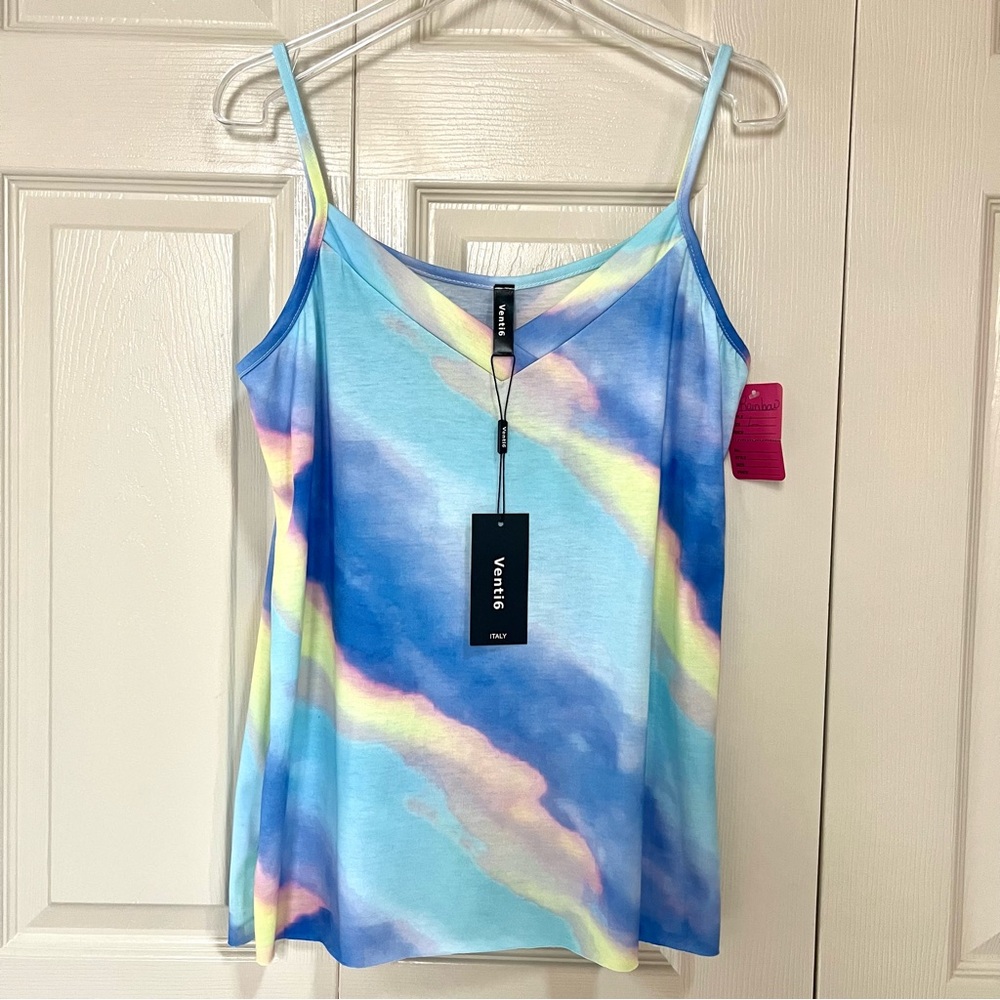 NWT Venti6 Tie-Dye Sleeveless Cami Tank Top